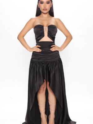 Satin Dress in Black