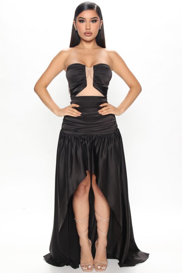 Satin Dress in Black