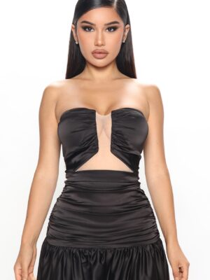 Satin Dress in Black