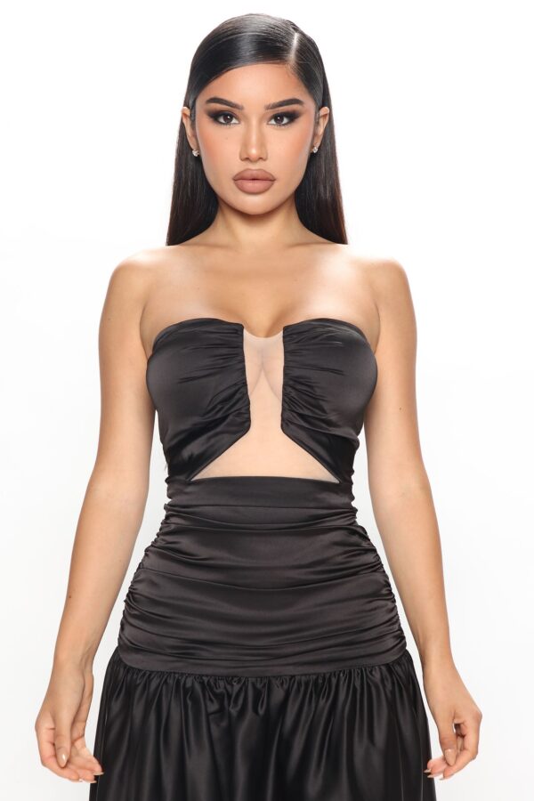 Satin Dress in Black