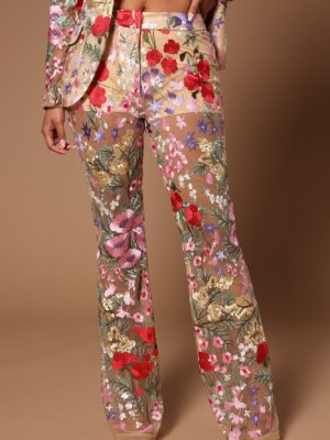 Pants in Nude 100% polyester