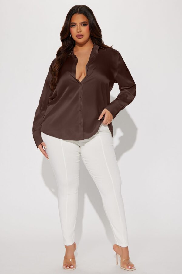 Shirt in Chocolate 97% polyester