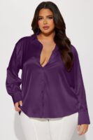 Shirt with a satin