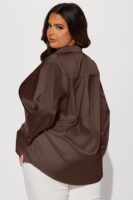 Shirt in Chocolate 97% polyester