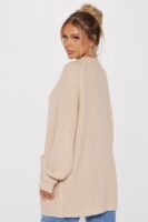 Cardigan in Sand 100% acrylic