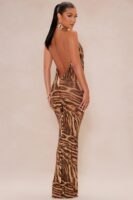 Chocolate Cowl-Neck Dress