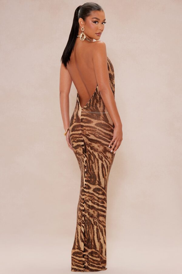 Chocolate Cowl-Neck Dress