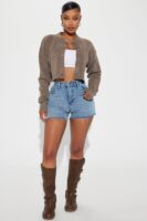 Ladies Kit Brown Cardigan