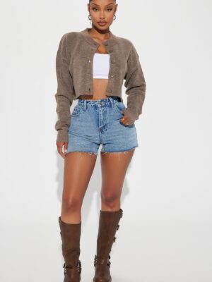 Ladies Kit Brown Cardigan