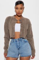 Ladies Kit Brown Cardigan