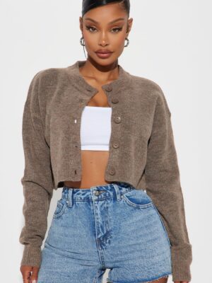 Ladies Kit Brown Cardigan