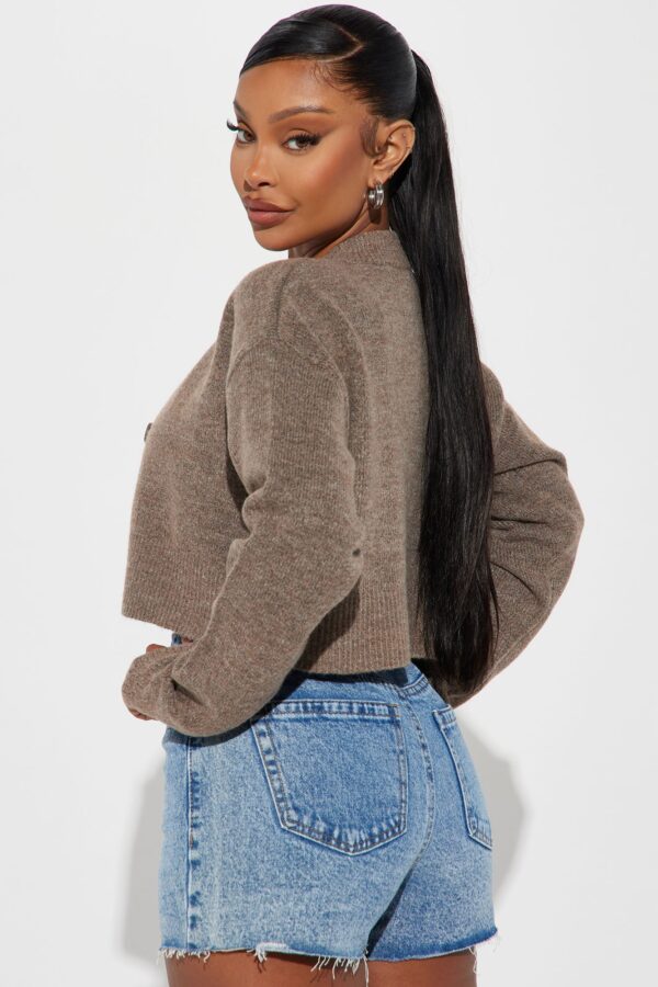 Ladies Kit Brown Cardigan