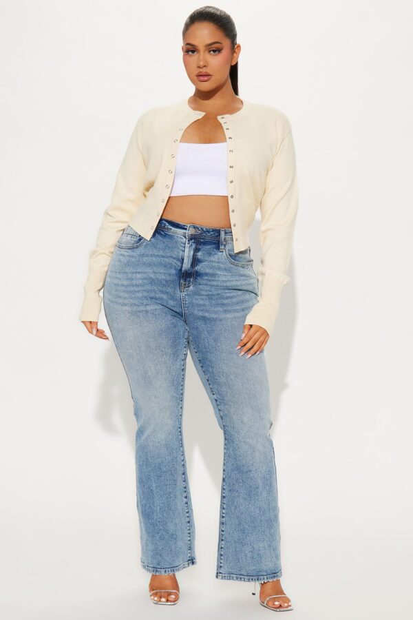 Cream Cropped Cardigan