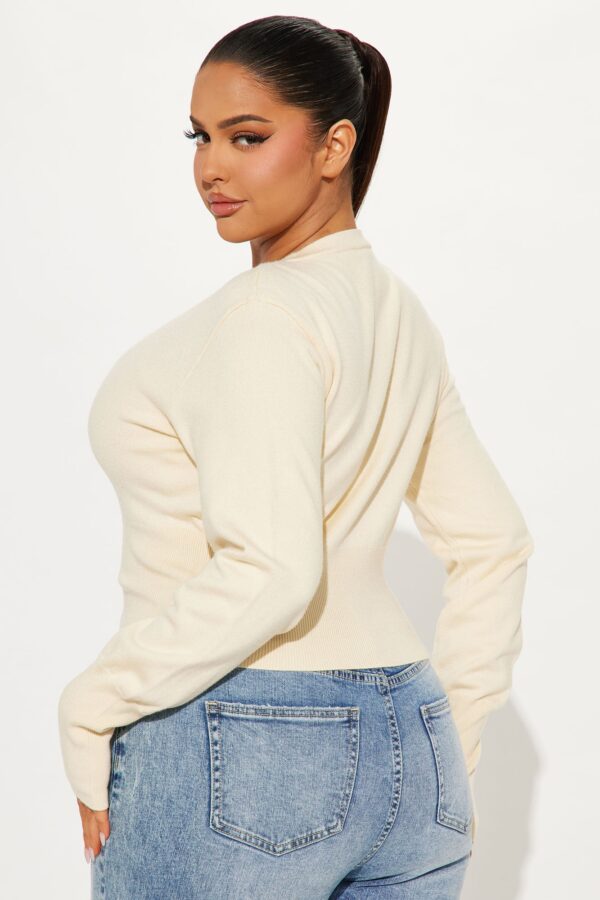 Cream Cropped Cardigan