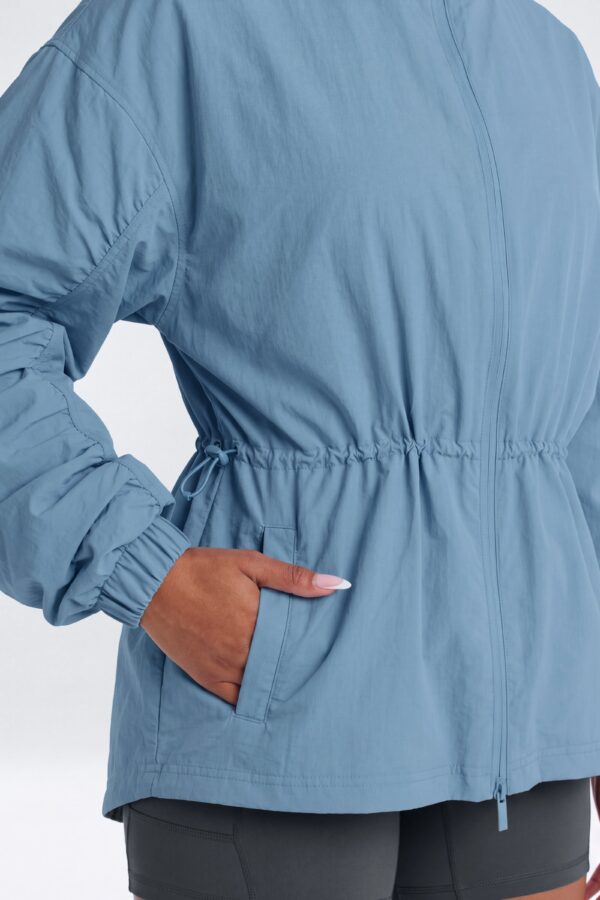 Jacket with a mock neck