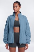 Jacket with a mock neck