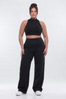 Mock-Neck Top in Black
