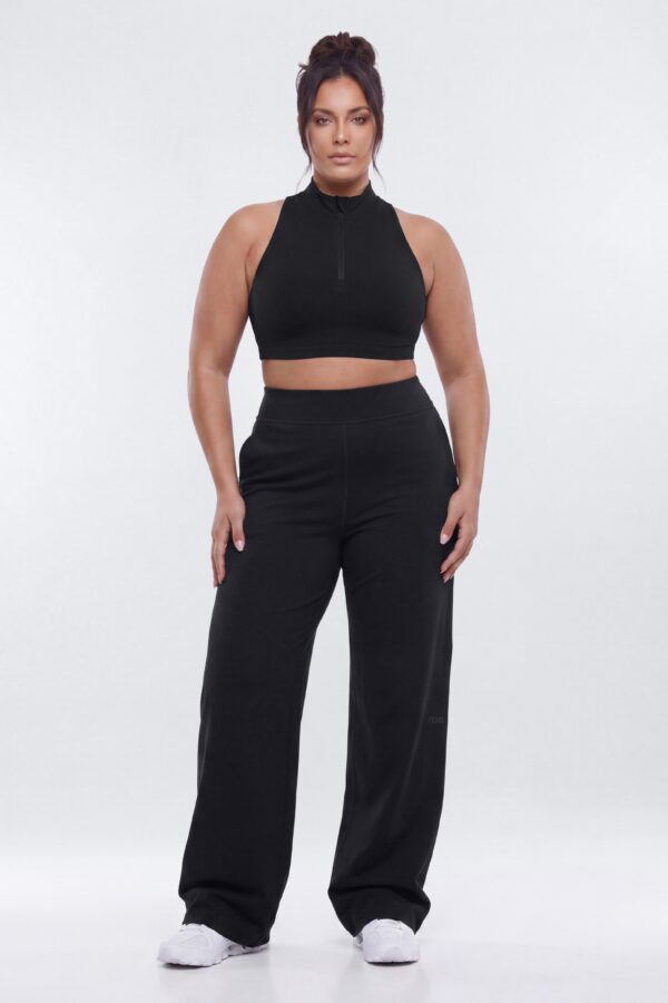 Mock-Neck Top in Black