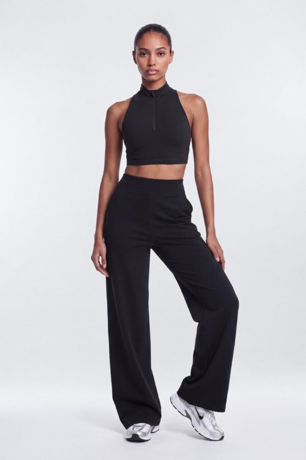 Mock-Neck Top in Black