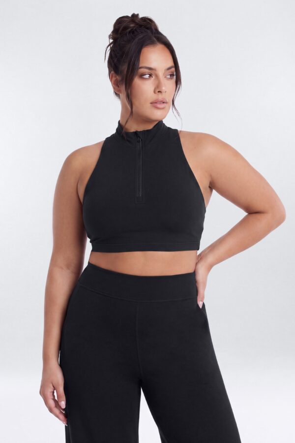 Mock-Neck Top in Black