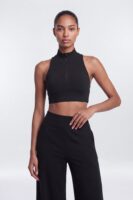 Mock-Neck Top in Black