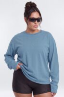 Drop-Shoulder Top in Indigo