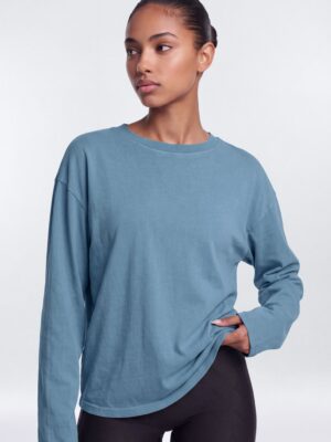 Drop-Shoulder Top in Indigo