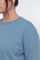 Drop-Shoulder Top in Indigo