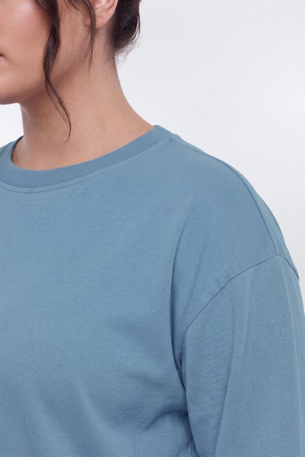 Drop-Shoulder Top in Indigo
