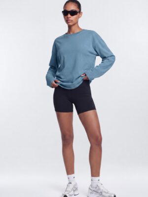 Drop-Shoulder Top in Indigo