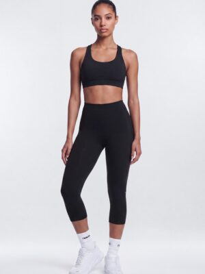 ProStretch™ 17″ Deep V Back Capri Legging - Black