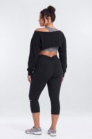 ProStretch™ 17″ Deep V Back Capri Legging - Black