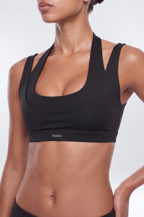 Top in Black 77% polyester