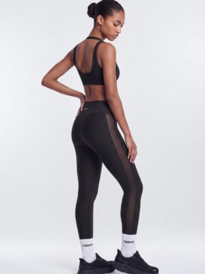 AirSculpt™ 28″ High Rise Mesh Panel Legging - Black