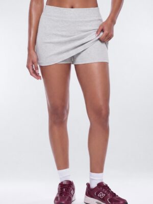 Heather Grey Ribbed Piece