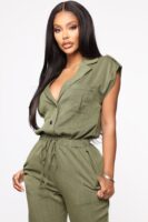 Jumpsuit with a linen