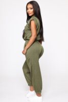 Jumpsuit with a linen