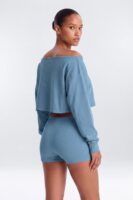Indigo Drop-Shoulder Top