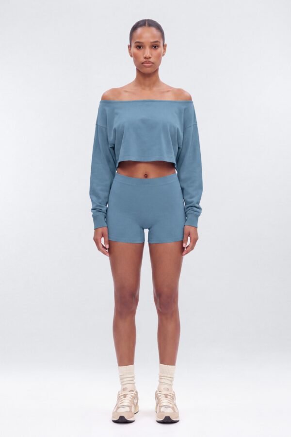 Indigo Drop-Shoulder Top