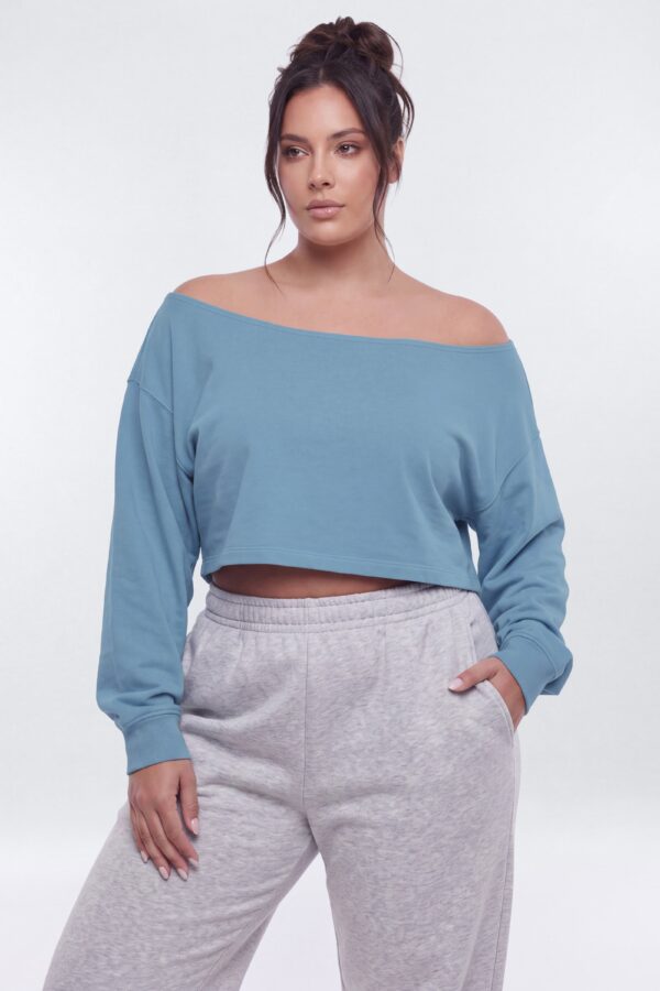 Indigo Drop-Shoulder Top