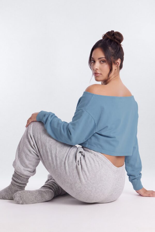 Indigo Drop-Shoulder Top