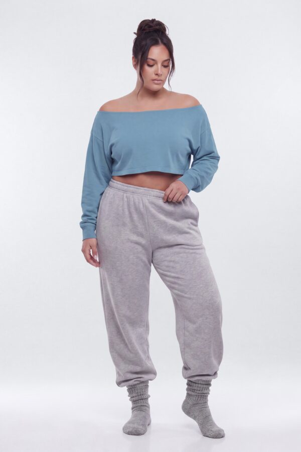 Indigo Drop-Shoulder Top