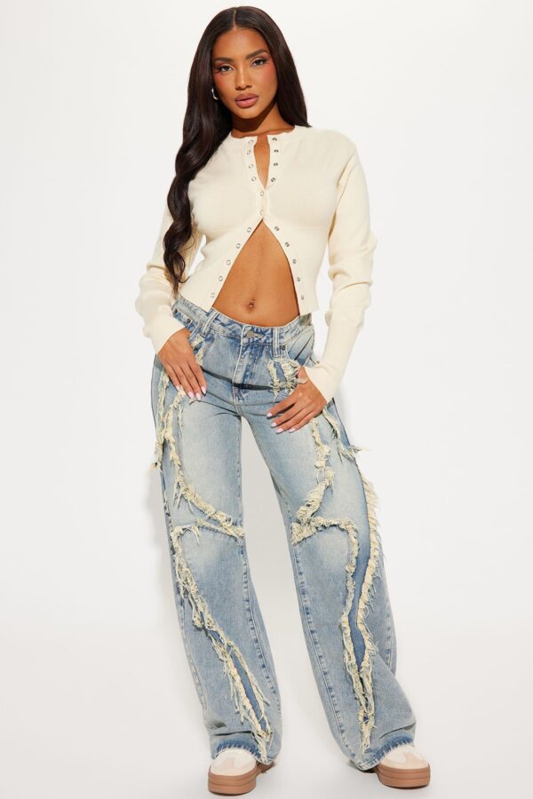 Cream Cropped Cardigan