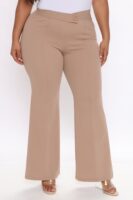 Taupe Dress with wide leg