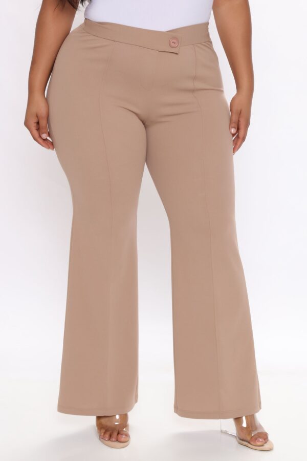 Taupe Dress with wide leg