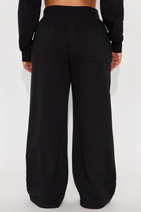Stole My Ex Boyfriend's Wide Leg Sweatpants - Black