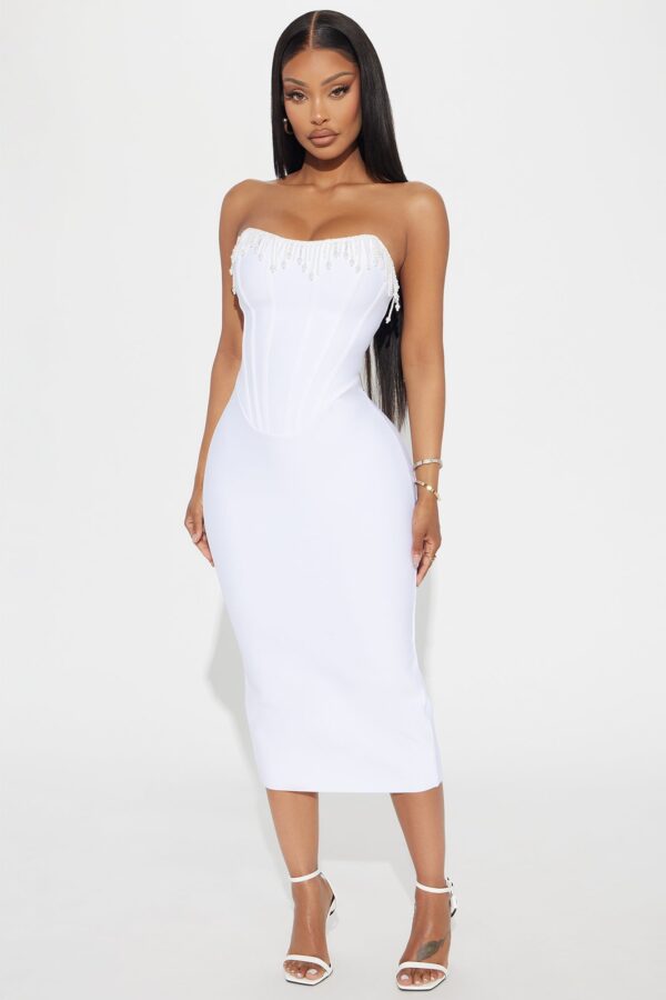 Midi Dress in White