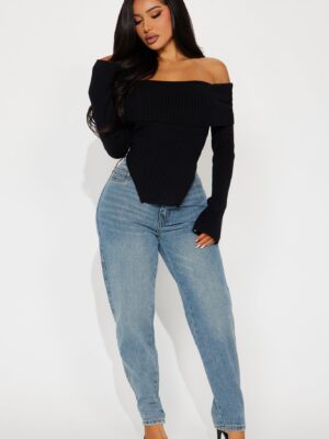 Black Cropped Sweater