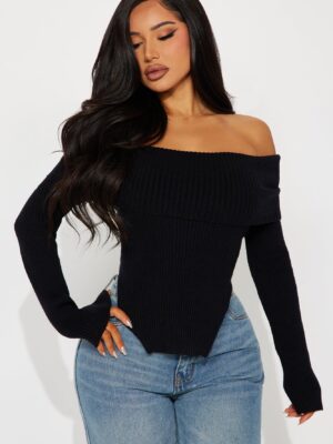 Black Cropped Sweater