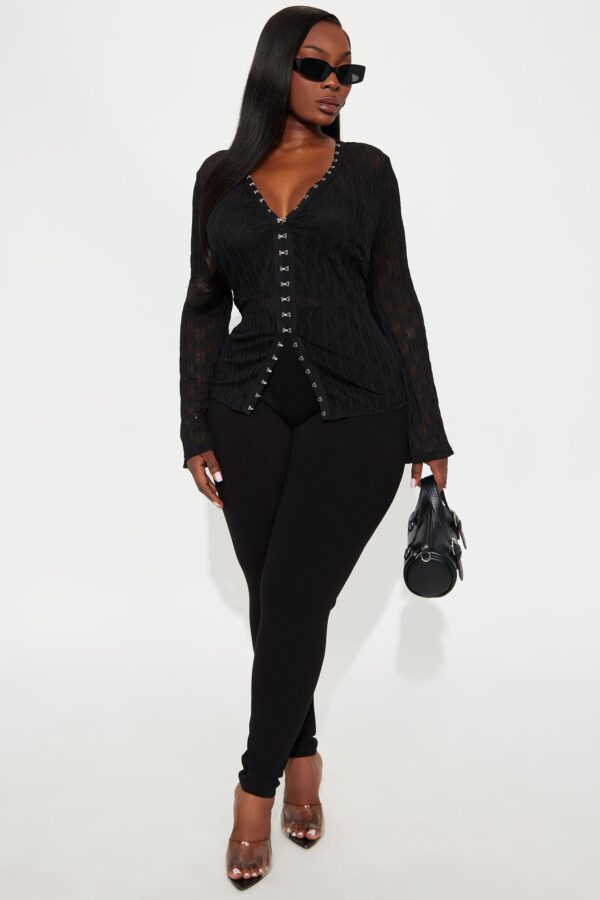 Top in Black 92% nylon